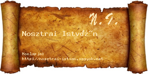 Nosztrai István névjegykártya