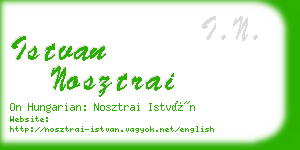 istvan nosztrai business card